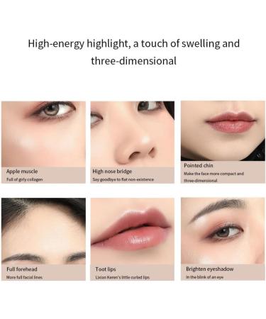 Highlight Powder Palette Professional Shimmer Glitter Face Highlighter Makeup Facial Brightening Shimmer Powder for Makeup styles 1 - Buy Online on SooperMarket.com