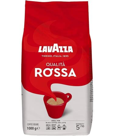 Lavazza Qualita Rossa Arabica and Robusta Medium Roast Coffee Beans 4 x1 kg FREE SUGAR SACHETS  - Buy Online on SooperMarket.com