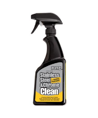 Flitz SP 01506 Stainless Steel and Chrome Cleaner with Degreaser 16-Ounce Small