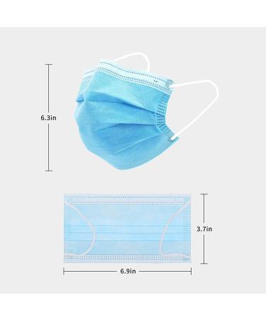FFG Face Mask 50PCS Adult Disposable Masks 3-Layer Filter Protection Blue (#11000) - Buy Online on SooperMarket.com