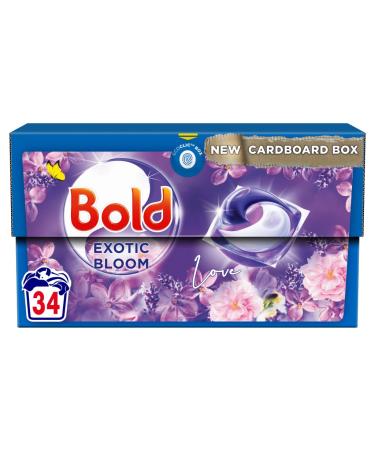 Bold All-in-1 Washing Liquid Capsules Exotic Bloom Pack of 34