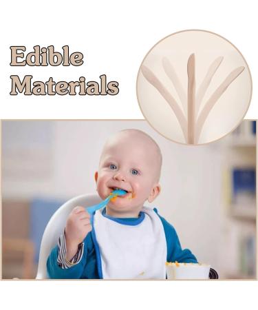 6 Pcs Silicone Baby Weaning Forks and Spoons Set for Self-Feeding - Training Utensils for Toddlers and Babies Over 6 Months - Boy and Girl First Foods - Buy Online on SooperMarket.com
