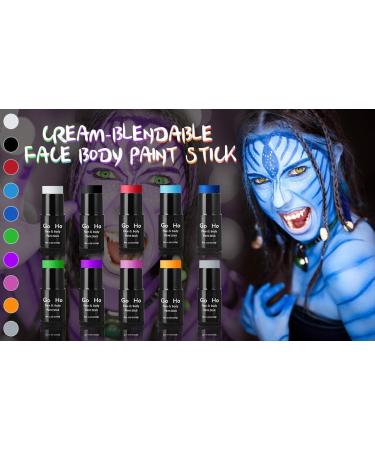 Go Ho Cream-Blendable Blue Face Paint Stick (1.06 Oz) - Full Body Paint Stick for Adults & Kids - Halloween Cosplay & SFX Makeup - Waterproof - Buy Online on SooperMarket.com