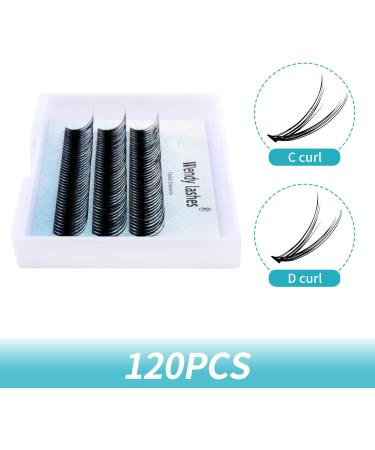 Individual Cluster Lashes C Curl 0.10mm 13mm 120Pcs | Soft 3D Effect DIY Eyelash Extensions - RR-13mm Clusters-YW-0.10-C - Buy Online on SooperMarket.com