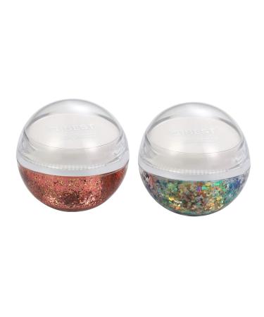 2Pcs Makeup Holographic Body Glitter Vegan and cruelty-free Nail Hair Face & Body Glitter for Festival Party Cosplay