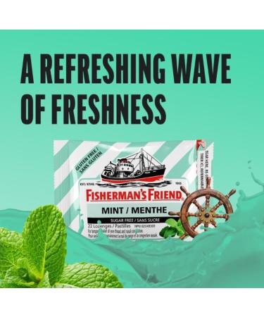 Fisherman s Friend Sugar Free Mint | For Temporary Relief of Cough Sore Throat & Nasal Congestion | 24 Packs of 22 Lozenges (528 Total Count) - Buy Online on SooperMarket.com