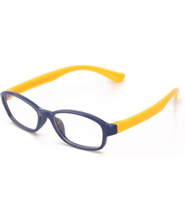 Children's Glasses Frame Without Prescription - Clear Lens for Boys & Girls Ages 5-12 | Dark Blue Glasses Case Included - Buy Online on SooperMarket.com
