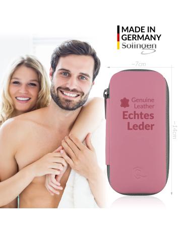Buy Marqus 7-Part Manicure Set for Men & Women - Solingen Made in Germany Real Leather Case Perfect for Hand & Foot Care - Pink - Buy Online on SooperMarket.com