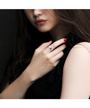 JEROOT Titanium Magnetic Rings | Step Edge Sleek Design | 2 Strong Magnets | Silver 5mm N 1/2 (3500 Gauss) | Jewelry Gift Box | Men Women - Buy Online on SooperMarket.com