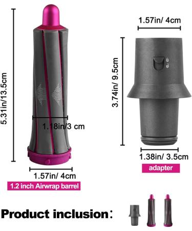 1 Pair 1.2in Short Curling Barrels with Adapter For Dyson Supersonic Hair Dryer Curling Attachment Left & Right Volume and Shape Curling Hair Tool for Medium-length Short Hair - Buy Online on SooperMarket.com
