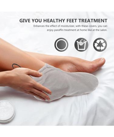 FOMIYES 1 Pair Wax Therapy Warm Foot Cover Paraffin Booties Hot Wax Cover Bioties Liners Cotton Paraffin Socks Heated Booties Gel Grooming Glove Mittens Paraffin Wax Hands Supplies Plush - Buy Online on SooperMarket.com