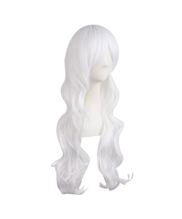 MapofBeauty Charming Women's Long Curly Full Hair Wig 28/70cm - White - Buy Online on SooperMarket.com