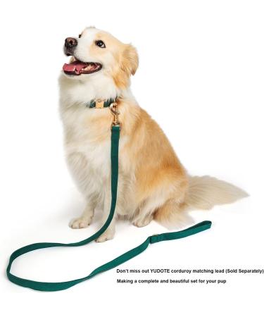 YUDOTE Ultra-Soft Dog Collar for Medium Dogs with Sensitive Skin - Natural Cotton Cord Green M (1 Pack) - Perfect Comfort for Your Pet - Buy Online on SooperMarket.com