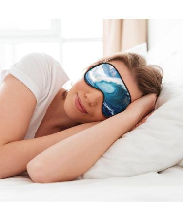 SSIMOO Big Sea Wave HD Soft Sleep Eye Mask | Breathable Travel Eye Patch for Women | Ideal for Relaxation & Comfort - Buy Online on SooperMarket.com