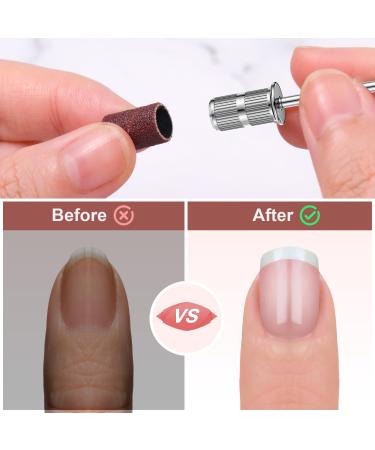 Subay 100Pcs 180 Grit Fine Sanding Bands for Nail Drill - Electric Nail Files for Acrylic Nails, Gel Manicures, and Pedicure - Silver - Buy Online on SooperMarket.com