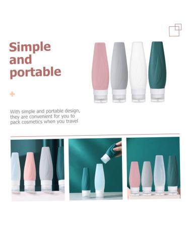 1 Set Silicone Travel Bottles - Reusable Squeeze Bottles for Cosmetics - Perfect Travel Supplies for Women - Buy Online on SooperMarket.com