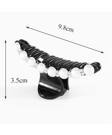 Runmi Pearl & Crystal Hair Clips - Stylish Accessories for Women & Girls (2 Pack) - Buy Online on SooperMarket.com