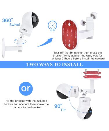 Adjustable Baby Monitor Wall Mount for Eufy Spaceview  Spaceview Pro and Spaceview S Baby Monitor  Perfect View Angle and Easy Installation Without Drilling - Buy Online on SooperMarket.com