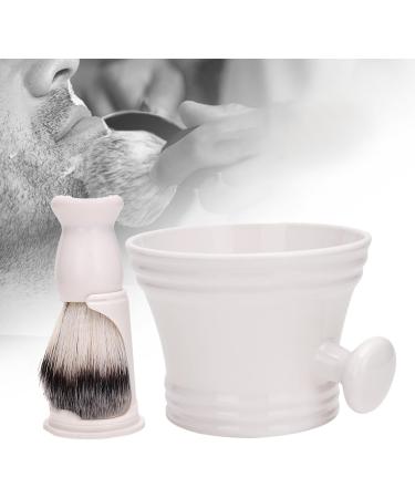 Magidal Cleaning Bowl & Razor Brush Set - Premium Hairdressing Tools Nylon Bristles Perfect Gift for Salon Professionals On-the-Go Shaving Mug in White - Buy Online on SooperMarket.com