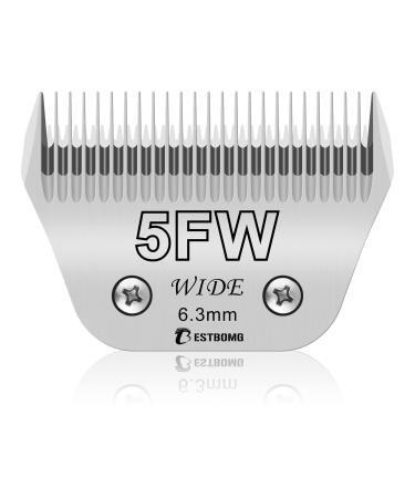5fW Width removable blades for the fur care of pets compatible with the Heiniger/Moser Max45/Andis/Easter A5 cutting length 1/4 inch (6.3 mm) for larger animals 5fW 6.3mm