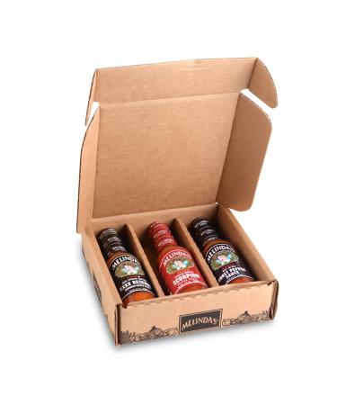 Melinda's Extreme Fiery Collection - Extra Spicy Hot Sauce Gift Set - Ghost Pepper, Scorpion Pepper, Habanero XXXXtra Reserve - 5oz, 3 Pack - Buy Online on SooperMarket.com
