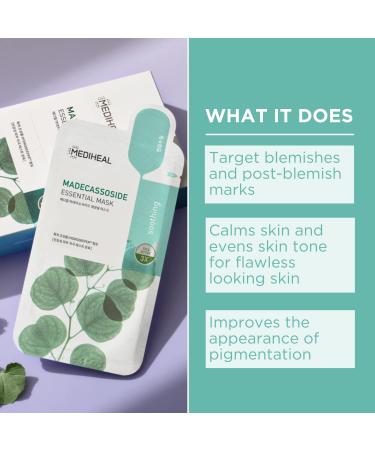 Mediheal Madecassoside Essential Face Mask - 10 Sheets, Sensitive Skin Care - Buy Online on SooperMarket.com