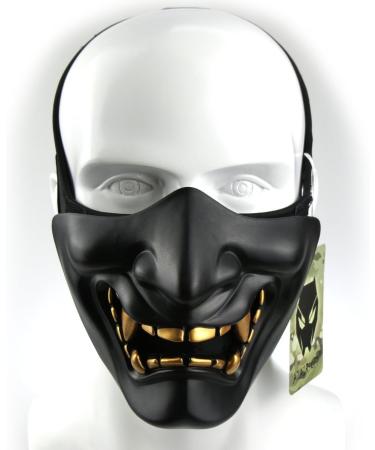 WorldShopping4U Tactical Protective Paintball Airsoft Kabuki Samurai Demon Half Face Mask - Black | Shop Internationally - Buy Online on SooperMarket.com