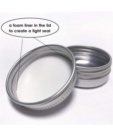 JOYWEE Aluminum Tin Jars 24 Pack.5 Oz/15ml - Empty Cosmetic Metal Tins for Candle, Lip Balm, Salve, Makeup - Screw Cap Lid, Round Pot Container - Buy Online on SooperMarket.com