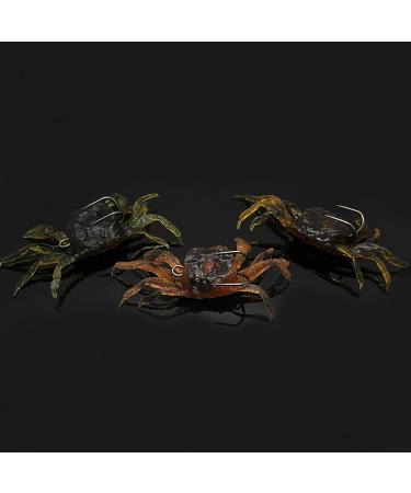 3Pcs 3D Simulation Crab Soft Lures with Sharp Double Hooks for Sea Fishing - Style3 - Buy Online on SooperMarket.com