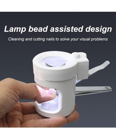 Nail Clipper with Magnifier Glass and Light Nail Cutter Stainless Steel Nail Clippers Magnifier Loupe Set for Seniors Adult All Peoples Fingernails Thick Toenails - Buy Online on SooperMarket.com