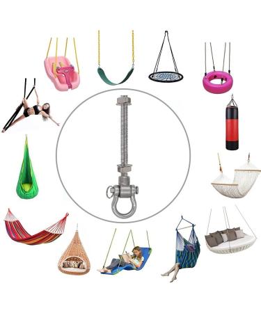 Dakzhou 4 Heavy Duty Bearing Swing Hanger (10mm) - 180 Swing, 1500 LB Capacity - Anti-Rust, Wood Beam, Yoga Swing Hammock Chair - Buy Online on SooperMarket.com