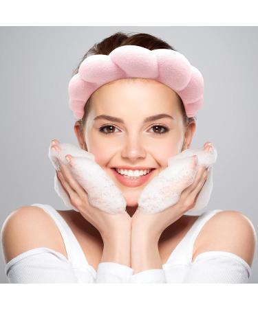 Zkptops Spa Headband for Women - Padded Soft Hairband for Makeup, Skincare & Washing Face - Non Slip Hair Accessory - Pink - Buy Online on SooperMarket.com