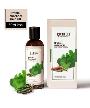Richfeel Brahmi Jaborandi Nourishing Hair Oil - Strengthens Nourishes Promotes Growth and Soothes | 80 ml