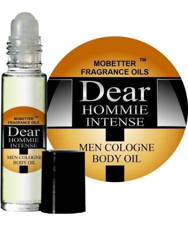 MOBETTER FRAGRANCE OILS Dear Hommie Intense Men Cologne Body Oil 1/3 oz roll on Glass Bottle