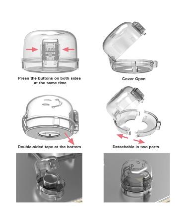 6-Pack Double-Key Gas Stove & Oven Knob Covers for Child Safety - Buy Online on SooperMarket.com