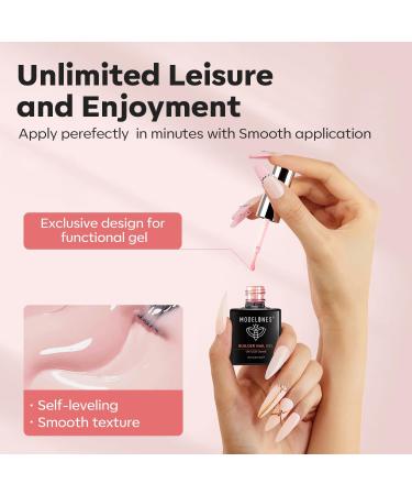 Modelones Pink Builder Gel - 15ML Bottle for Nail Extension and Strengthening - Buy Online on SooperMarket.com