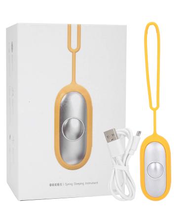 Sleep Instrument Usb Charging Microcurrent Holding Sleep Instrument Anxiety Pressure Relief Sleep Aid Device(Silver) (Yellow)