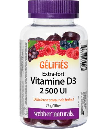 Webber Naturals Ashwagandha Gummy 45 Berry Flavoured Gummies Helps to Reduce Stress & Vitamin D3 2500 IU 75 Gummies For Healthy Bones Teeth - Buy Online on SooperMarket.com