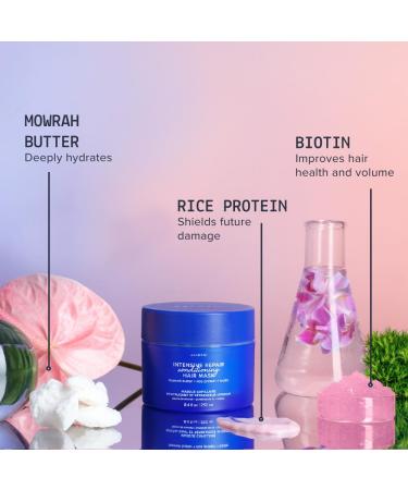 AAVRANI Intensive Repair Conditioning Hair Mask | Vegan Hair Mask for Dry Damaged Hair with Biotin Rice Protein & Mowrah Butter - 8.4 Oz - International Shipping Available - Buy Online on SooperMarket.com