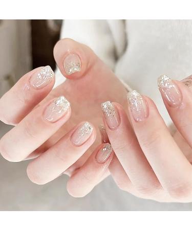 Glitter Silver Nail Polish Quick Dry Long Lasting Shimmer Nail Varnish Natural Peel off Water Based Formula No UV Needed Nail Paint Art Manicure Gifts for Women Girls DIY Home(10ml) - Buy Online on SooperMarket.com