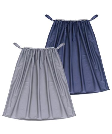 Reusable Diaper Pail Liner 2 Pack for Ubbi Diaper Pail,Water-Resistant, Large Capacity Washable Wet Bag for Cloth Diaper, Laundry, Kitchen Garbage, Grey and Navy Grey&Navy