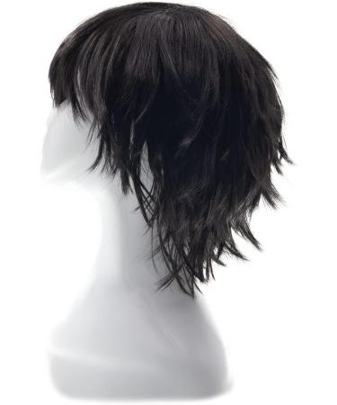 Gairyan Short Black Wig Cosplay Wig Unisex Anime Cosplay Wigs for Women/Men Straight Fluffy Wig Costume Theme Party Fancy Dress Wigs Halloween Wig Comic-Con Costumes Accessories - Buy Online on SooperMarket.com