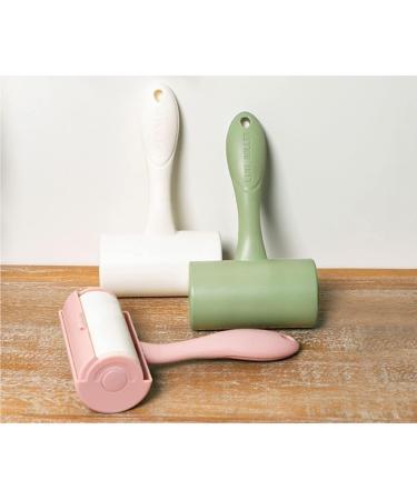 Solid Color Lint Roller for Clothes - 1 Handle & 6 Extra Sticky Refills - 360 Sheets Total - Best Pet Hair Remover Tool - Wh White - Buy Online on SooperMarket.com