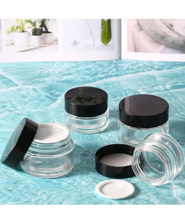6 x 20ml Refillable Glass Cosmetic Containers - Empty Travel Doses with Screw Caps for Powders Lotions & Creams - Buy Online on SooperMarket.com
