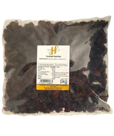 Hides Fine Foods - Turkish Raisins 1kg - GMO Free - Suitable for Vegetarians - Baking - Desserts - Cakes - Cookies - Tart - Mince Pies - Granola