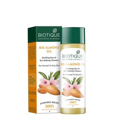 Biotique Almond Oil Soothing Face and Eye Makeup Cleanser for Normal To Dry Skin