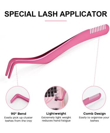 Cluster Eyelash Extensions Kit 240Pcs 30D 0.07 DCurl Mix 9-15mm Lashes - DIY Individual Soft Natural False Eyelashes with Bond, Seal & Applicator - 30P Kit - Buy Online on SooperMarket.com