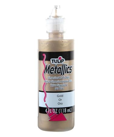 Tulip Dimensional Fabric Paint 17372 Dfpt 4Oz Metallic Gold  4 Fl Oz (Pack of 1)