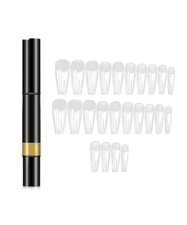 Worparsen Nail Tips Glue Handheld Soak Off UV LED Base Gels Stick Extension Glue Pen Ornament Sticking Solid B
