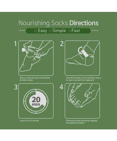 Epielle Nourishing Foot Masks - Hemp + Rosemary Extract (6pk) | Deep Moisturizing, Vegan & Cruelty-Free Socks | Beauty & Skincare Gifts, Party Favors, Stocking Stuffers - Buy Online on SooperMarket.com
